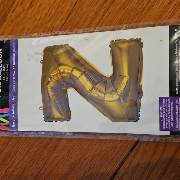 Gold Foil Balloon - Letter Z, NWT - Picture 1 of 1